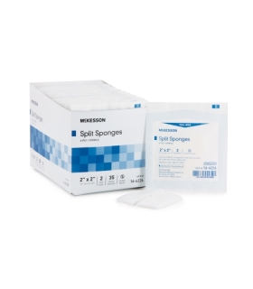 McKesson I.V. / Drain Split Dressing Medi-Pak™ Performance Plus Rayon 2" X 2" Square Sterile
