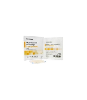 McKesson 4" x 4" Sterile Square Hydrocolloid Dressing with Film Backing