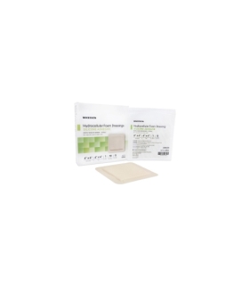McKesson 4" x 4" Silicone Sterile Square Adhesive Foam Dressing