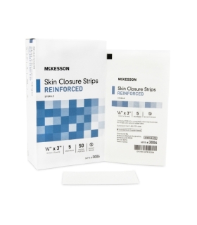 McKesson Skin Closure Strip 1/8" x 3" Reinforced Strip White