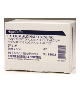 Derma Sciences Calcium Alginate Dressing Algicell 2" x 2" Square Calcium Alginate Sterile