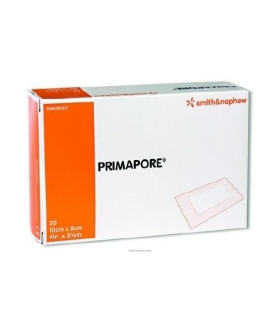 Smith & Nephew Adhesive Dressing Primapore 3.25 X 4.75 Inch Polyester Rectangle Tan Sterile