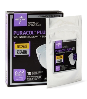 Medline Puracol Plus AG+ Collagen Wound Dressings with Silver