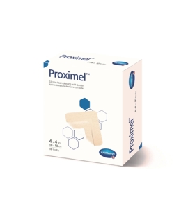 Hartmann Silicone Foam Dressing Proximel® 4 x 4" Square Adhesive with Border Sterile