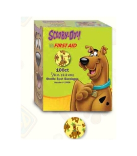 Dukal Adhesive Strip Stat Strip® 7/8" Plastic Round Kid Design (Scooby Doo) Sterile