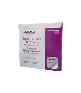 Independence Medical ReliaMed Sterile Latex-Free Hydrocolloid Dressing with Foam Back 8" x 8"