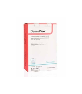 Dermarite Transparent Film Dressing DermaView™ Rectangle 4 X 5 Inch 2 Tab Delivery With Label Sterile