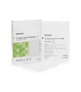 McKesson Wound Contact Layer Dressing Silicone 3 x 4"