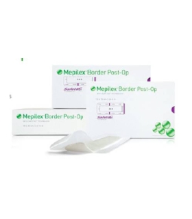 Molnlycke Healthcare Foam Dressing Mepilex® Border Post-Op 4 X 8 Inch Rectangle Adhesive with Border Sterile