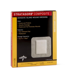 Medline Stratasorb Composite Adhesive Island Wound Dressings