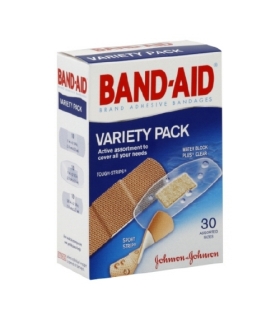 Johnson & Johnson Adhesive Strip Band-Aid® Fabric / Plastic Assorted Sizes Clear / Tan Sterile