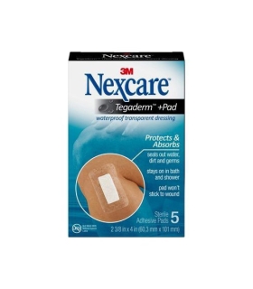 3M Transparent Dressing with Pad Nexcare™ Tegaderm™+ Pad Rectangle 2-3/8 x 4" 2 Tab Delivery Without Label Sterile