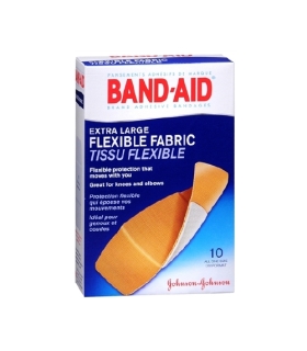 Johnson & Johnson Adhesive Strip Band-Aid® Flexible Fabric 1-3/4 x 2" Fabric Rectangle Tan Sterile