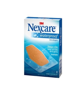 3M Adhesive Strip Nexcare™ Waterproof Assorted Sizes Clear / Tan