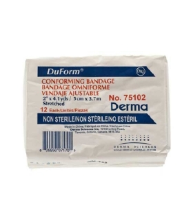 Derma Sciences Conforming Bandage Duform Rayon / Polyester 2" x 4-1/10 Yard Roll NonSterile