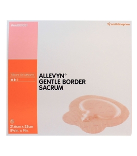 Smith & Nephew Silicone Foam Dressing Allevyn Gentle Border 8-1/2 x 9" Sacral Silicone Gel Adhesive with Border Sterile