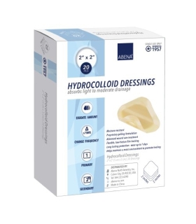 Abena Hydrocolloid Dressing 2 X 2" Square Sterile