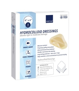 Abena Hydrocolloid Dressing 6 X 6" Square Sterile