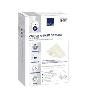 Abena Calcium Alginate Dressing with Silver 2 X 2" Square