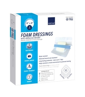 Abena Foam Dressing 8 X 8" Square Adhesive with Border