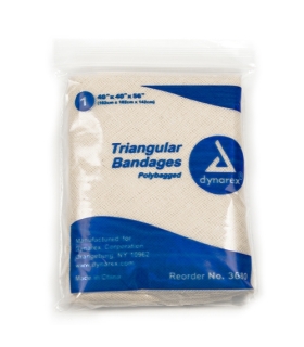 Dynarex Triangular Bandage Cotton 40" x 40" x 56"