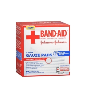 Johnson & Johnson Pad Gauze Band-Aid 4X4 25/Box