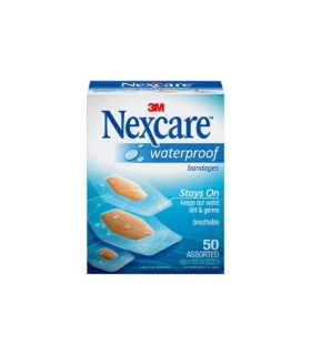 3M Nexcare 2.375" x 2.5" Plastic Knee / Elbow Clear Adhesive Strips