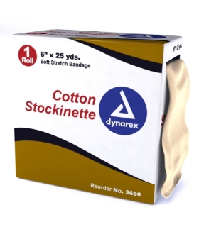 Meta title-Dynarex 6" x 25 Yard Non-Sterile Cotton Stockinette,Medical Supply,MON 55652000,Wound Care,Cast Padding,Dynarex,allst
