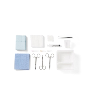 Medline Laceration Tray with Comfort Loop Instruments
