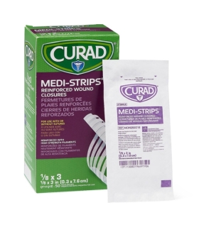 Meta title-Medline CURAD Sterile Medi-Strip Wound Closure, 1/8" x 3",Medical Supply,MED NON250318Z,Wound Care,Wound Closure,Clos