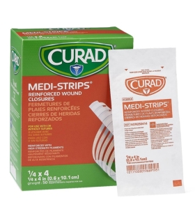 Meta title-Medline CURAD Sterile Medi-Strip Wound Closure, 1/4" x 4",Medical Supply,MED NON250414Z,Wound Care,Wound Closure,Clos