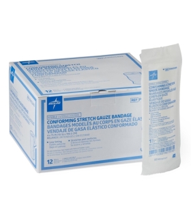 Meta title-Medline Sterile Conforming Gauze Bandage, 4" x 75",Medical Supply,MED PRM25498H,Wound Care,Gauzes and Dressings,Confo