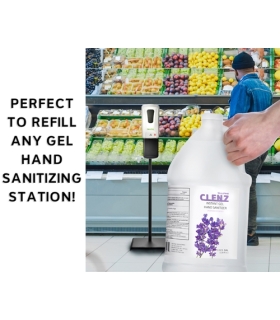 Meta title-Alpine CLENZ Instant Gel Hand Sanitizer Refills, 1 Gallon, 4 Bottles/Case- Lavender Scent,Medical Supply,Mfg. Part # 