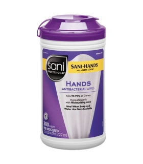 Meta title-Sani Professional Antibacterial Wipes, 7.5 x 5, White, 300 Wipes/Canister, 6 Canister/Carton,Medical Supply,Mfg. Part