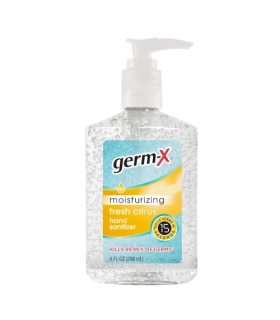 Meta title-Vi-Jon Germ-X Moisturizing Hand Sanitizer, Citrus Scent, 62% Ethyl Alcohol, Pump Bottle, 8 oz.,Medical Supply,Mfg. Pa