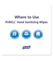 GOJO PURELL® Hand Sanitizing Wipes, 5.7 x 7 1/2, Clean Refreshing Scent, 40/Canister