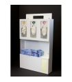 Dynamic Diagnostics Hygiene Dispensing Station White Powder Coated Steel Manual Wall Mount,