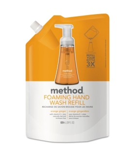 Meta title-Method Products Foaming Hand Wash Refill, Orange Ginger, 28 oz Pouch, 6/Carton,Medical Supply,Mfg. Part # MTH01630,Ha