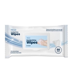 Meta title-WeCare 75% Ethyl Alcohol Disinfecting Wipes - 50 Wipes per Pack,Medical Supply,Mfg. Part # WMN100024,Hand Sanitizers,